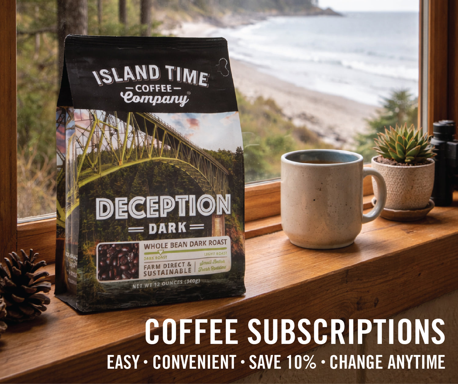 Island TIme Coffee Subscription Deception Dark